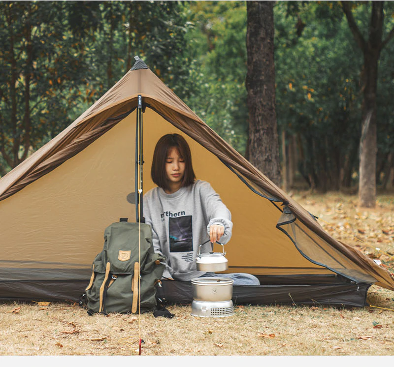Cheap Goat Tents 3F UL GEAR Lanshan 1 Pro Waterproof Tents 3 4 Season 15D Silnylon Rodless Tent Outdoor 1 Person Light Weight Camping Tent   